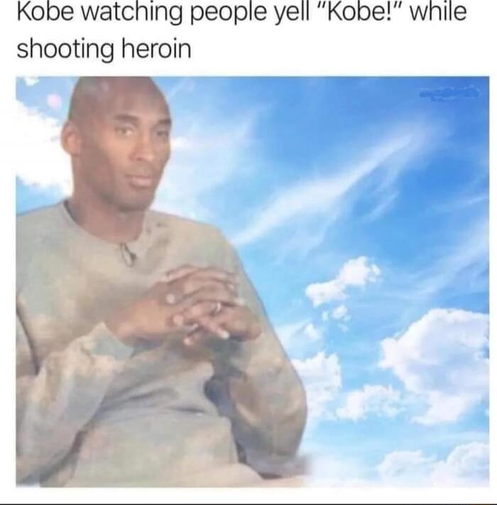 Kobe watching people yell 