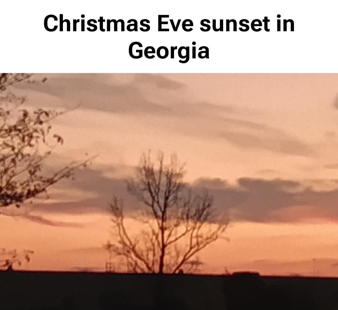 Christmas Eve sunset in Georgia