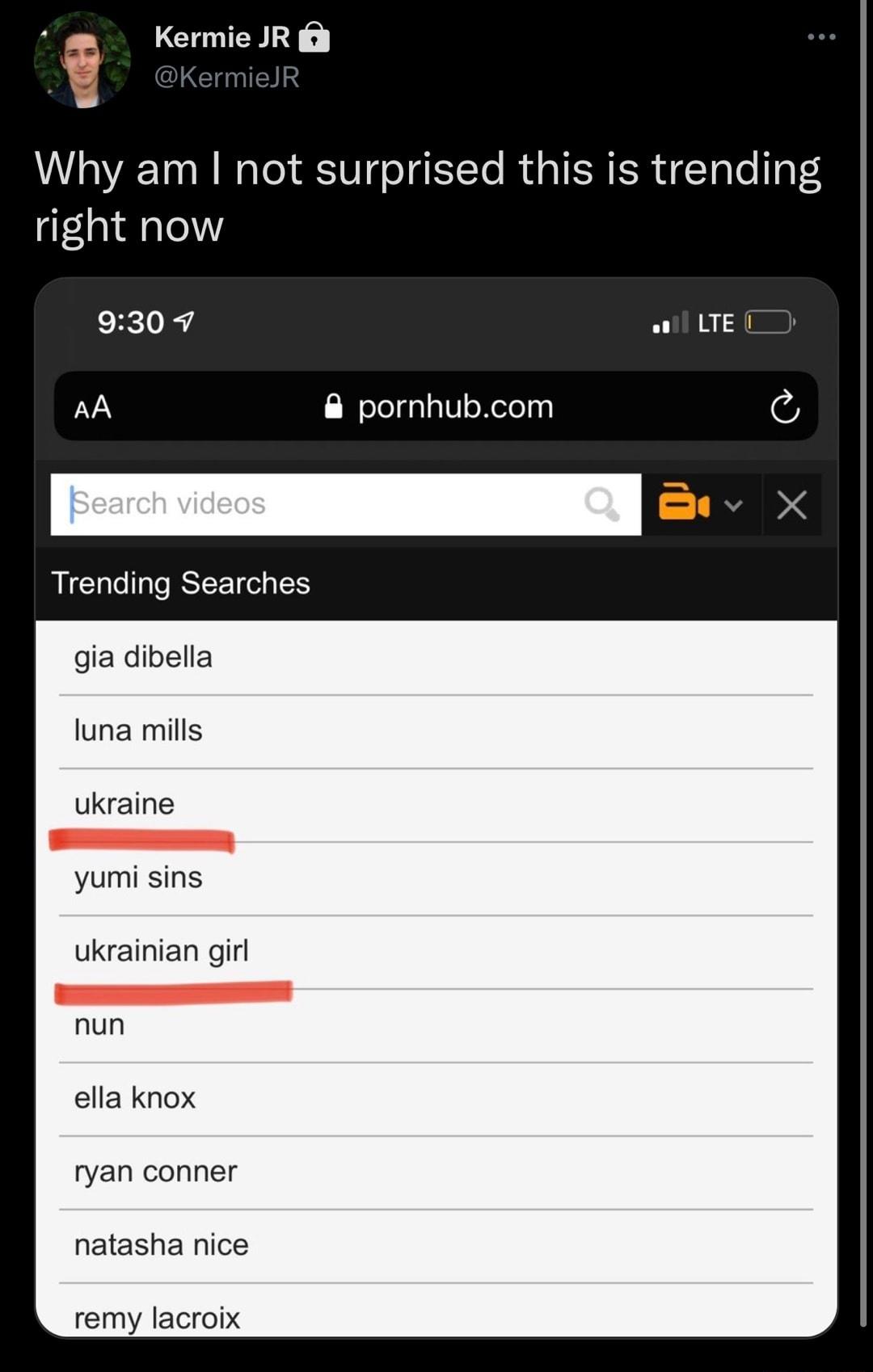 i Kermie JR Why am not surprised this is trending right now 930 7 AA WelelgalaVoXelopg Trending Searches gia dibella luna mills ukraine yumi sins ukrainian girl nun ella knox ryan conner natasha nice remy lacroix