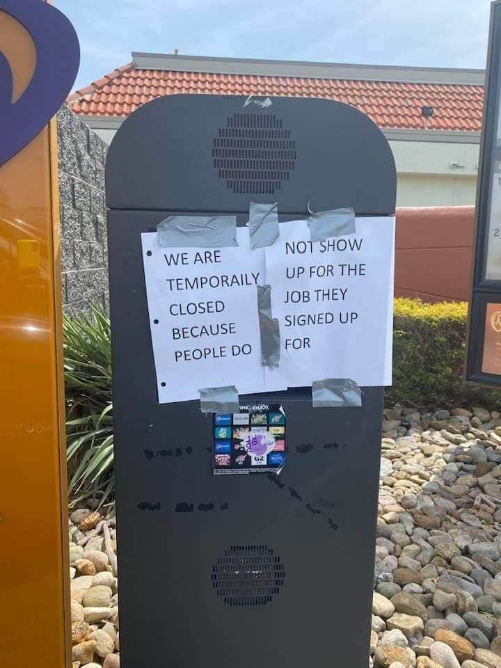 WE ARE TEMPORAILY NOT SHOW UP FOR THE JOB THEY o SIGNED UP FOR