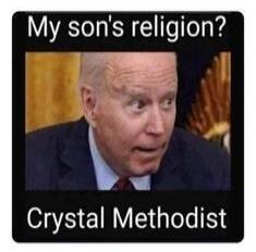 My son's religion? Crystal Methodist