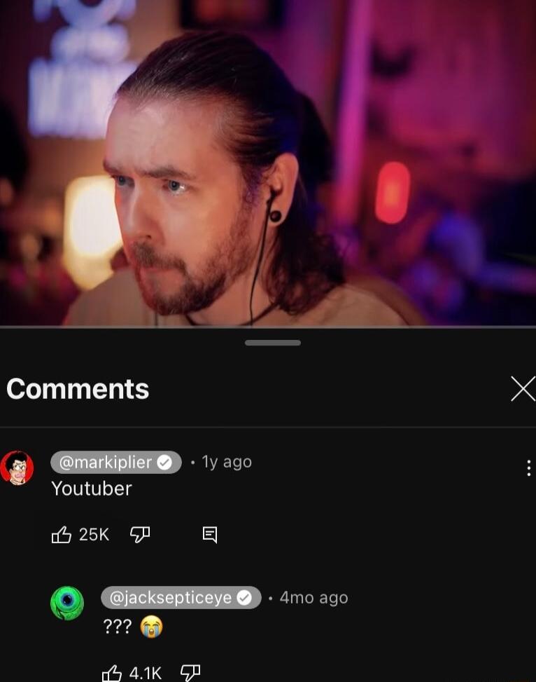 Comments T o0 Youtuber o5 25K GP g CHEEEEES o m oH 41K GP