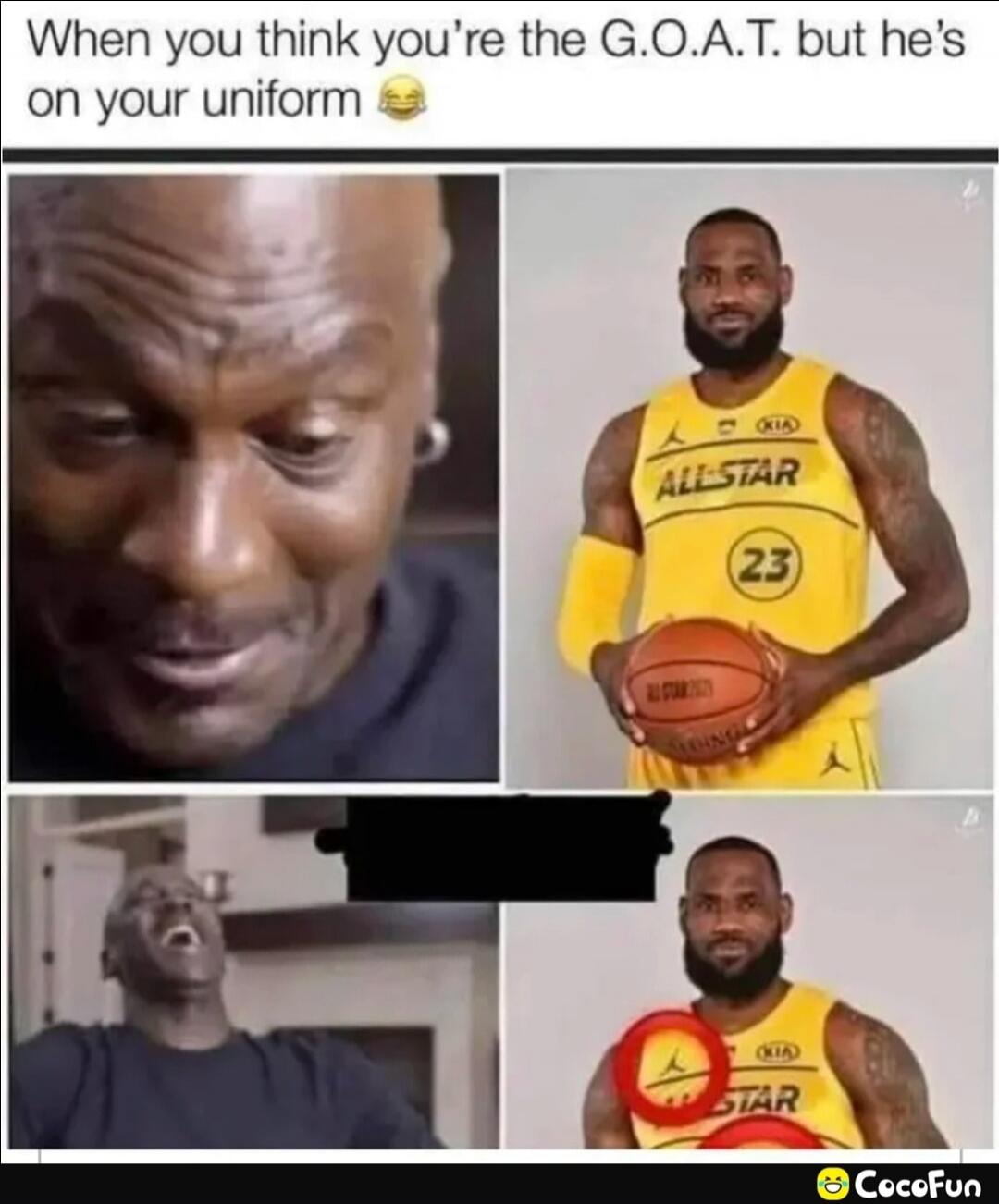 When you think you're the G.O.A.T. but he's on your uniform 😂