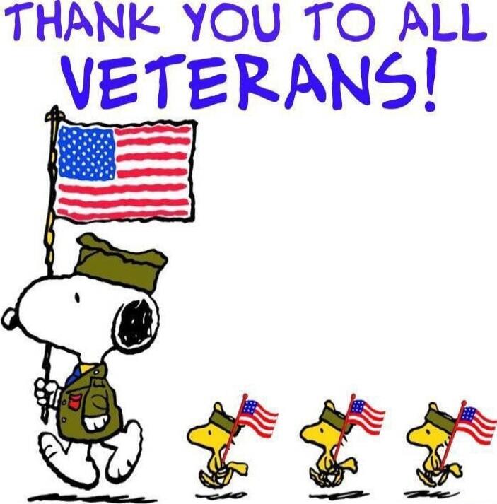 THANK YOU TO ALL VETERANS!
