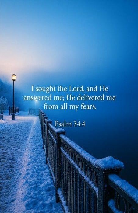 I sought the Lord, and He answered me; He delivered me from all my fears. Psalm 34:4