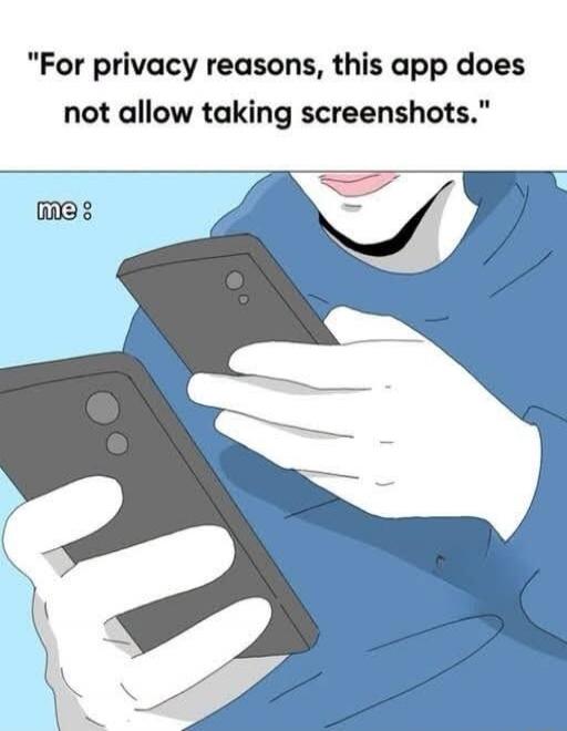 For privacy reasons, this app does not allow taking screenshots. me :