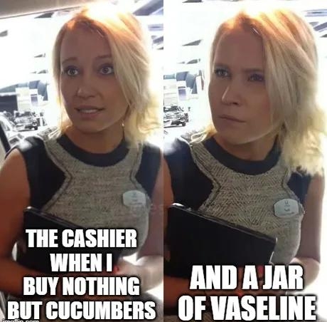 mam suvhorninc ANDAJAR put cucumBers OF YVASELINE