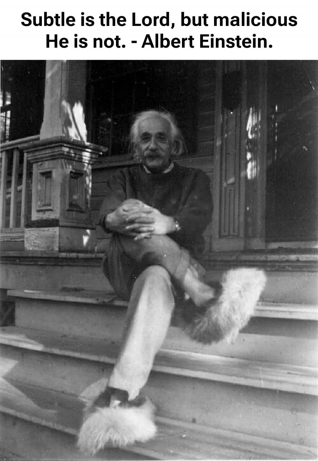 Subtle is the Lord, but malicious He is not. - Albert Einstein.
