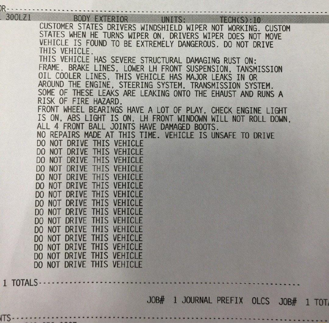 CUSTONER ATES VEHICLE THIS VEH STATES DRIVERS WINDSHIELD W1 N_HE TURNS WIPER ON ORI sralog EXTREMELY D THIS VEHICH A FRONT WHEEL BEARINGS HAVE A LOT OF 15 0N ABS AT THIS THIS THIS THIS THIS THIS THIS THIS THIS b