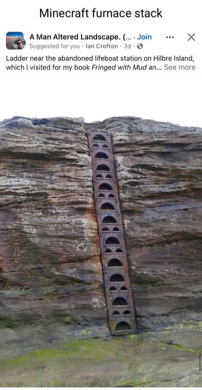 Minecraft furnace stack a A Man Altered Landscape Join X Suggested for you lan Crofton 3d Ladder near the abandoned lifeboat station on Hilbre Island which visited for my book Fringed with Mud an See more
