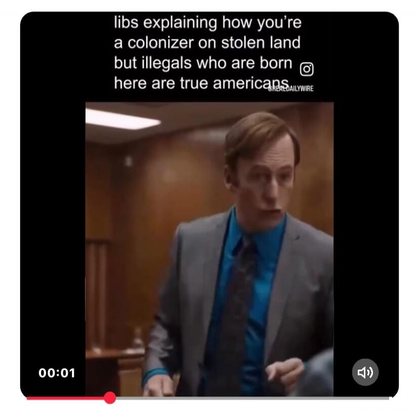 libs explaining how you're a colonizer on stolen land but illegals who are born here are true americans