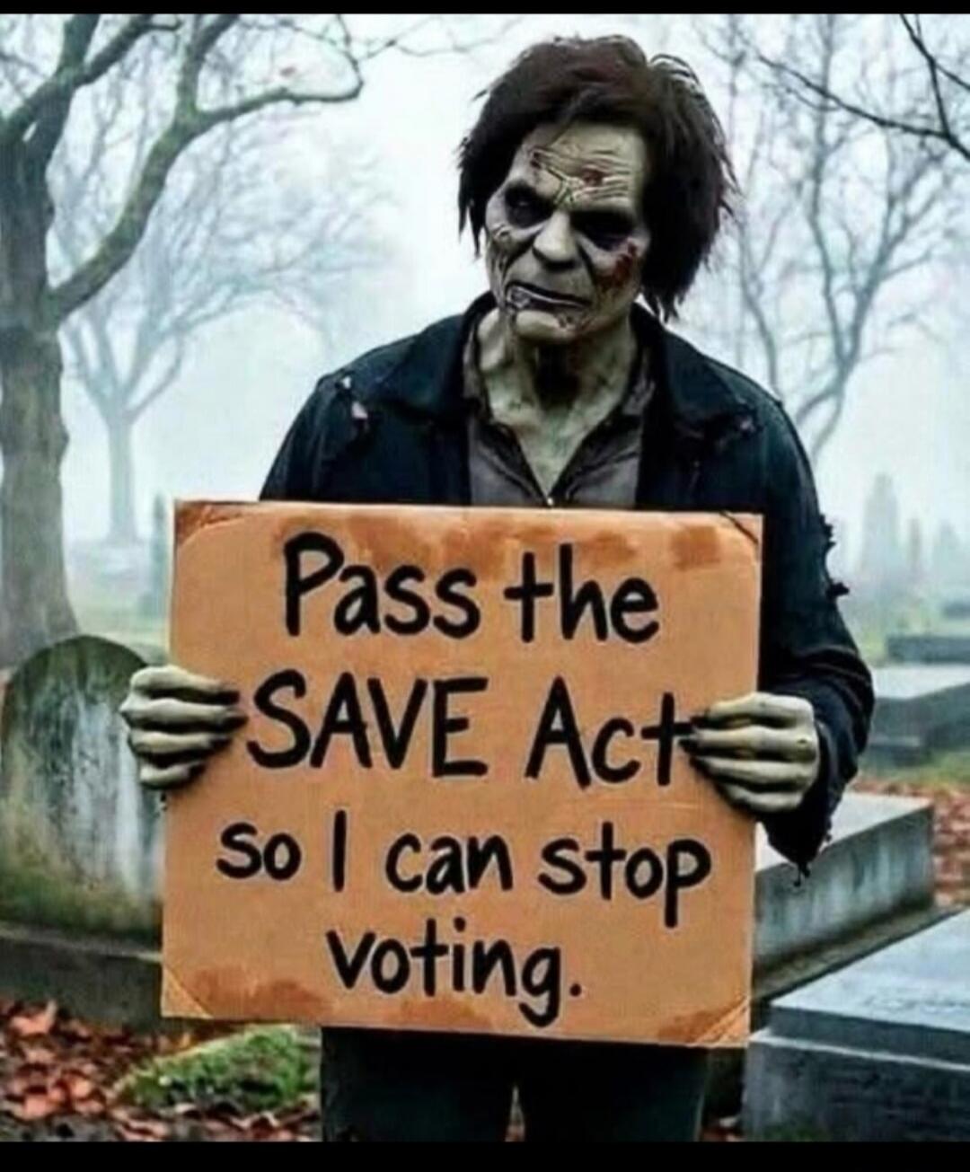 Pass the SAVE Act so I can stop voting.