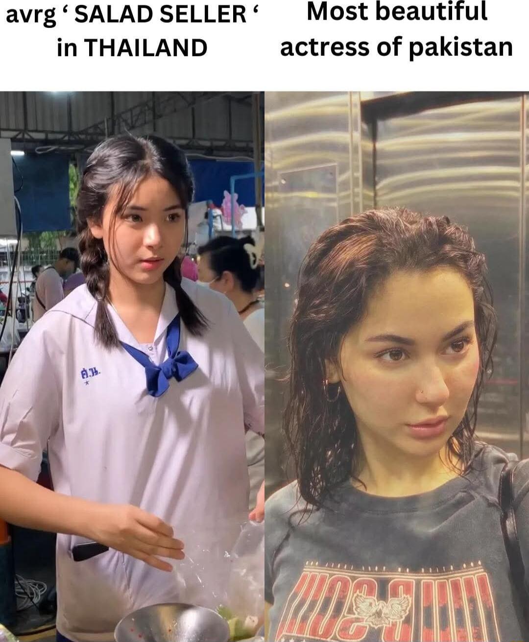 avrg SALAD SELLER Most beautifu in THAILAND actress of pakistan