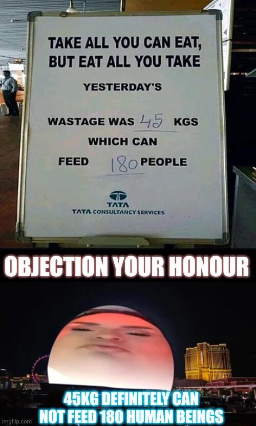 TAKE ALL YOU CAN EAT BUT EAT ALL YOU TAKE YESTERDAYS WASTAGE WAS KGS WHICH CAN FEED PEOPLE TATA TATA consuLTANEY sERvICES