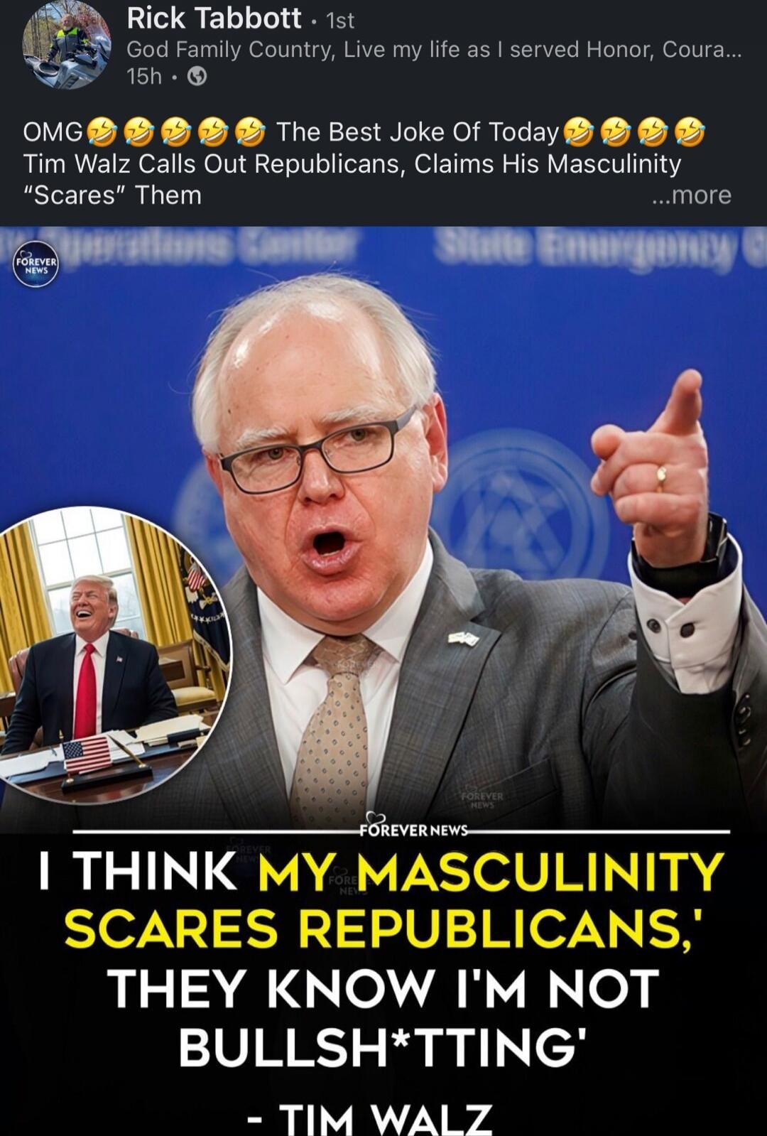 I THINK MY MASCULINITY SCARES REPUBLICANS, THEY KNOW I'M NOT BULLSH*TTING - TIM WALZ
OMG 😆😆😆 The Best Joke Of Today 😆😆😆 Tim Walz Calls Out Republicans, Claims His Masculinity “Scares” Them