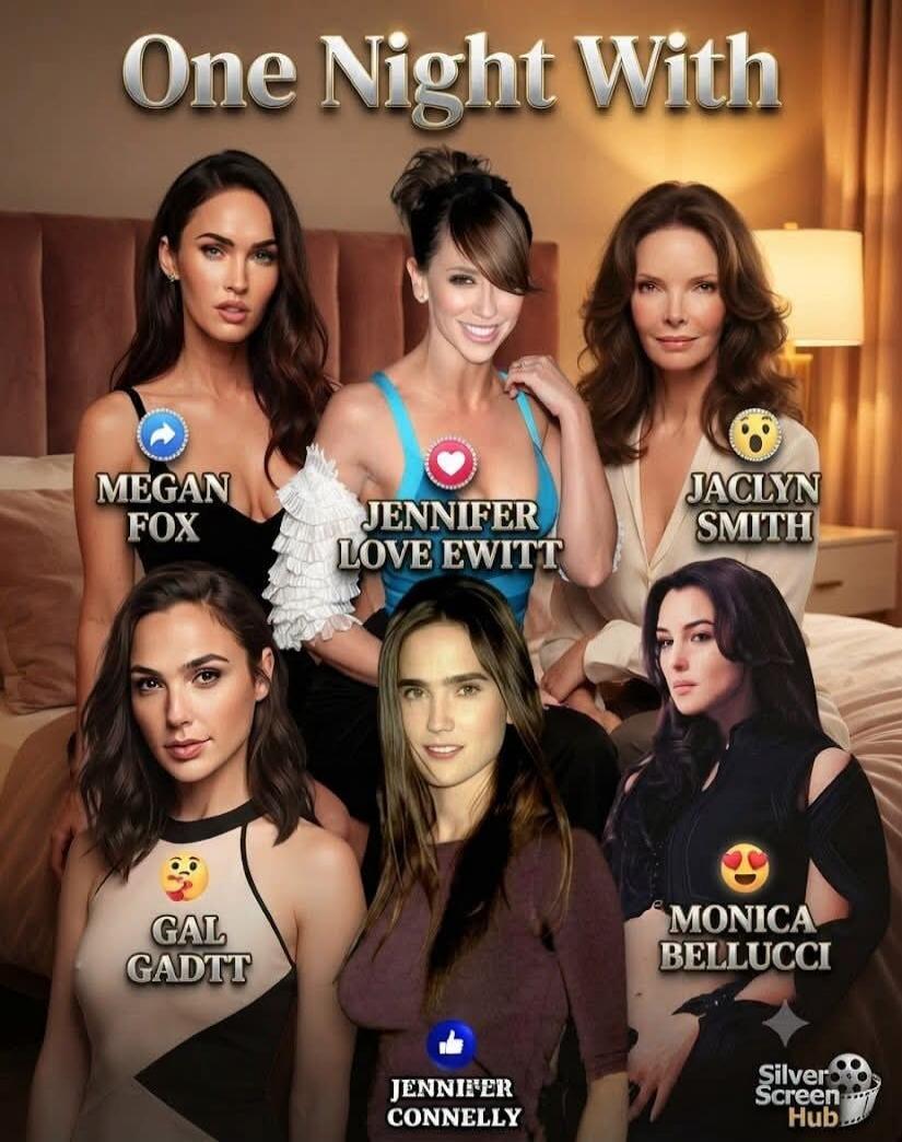 One Night With Megan Fox Jennifer Love Hewitt Jaclyn Smith Gal Gadot Jennifer Connelly Monica Bellucci Silver Screen Hub
