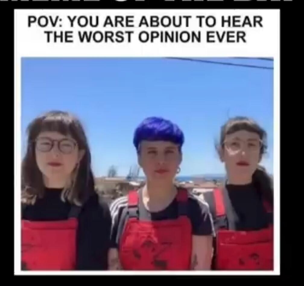 POV: YOU ARE ABOUT TO HEAR THE WORST OPINION EVER
