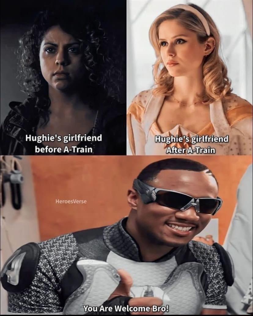 Hughies girlfriend before A Train r