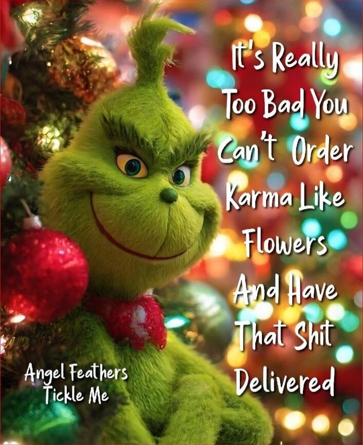 It's Really Too Bad You Can't Order Karma Like Flowers And Have That Shit Delivered
Angel Feathers Tickle Me