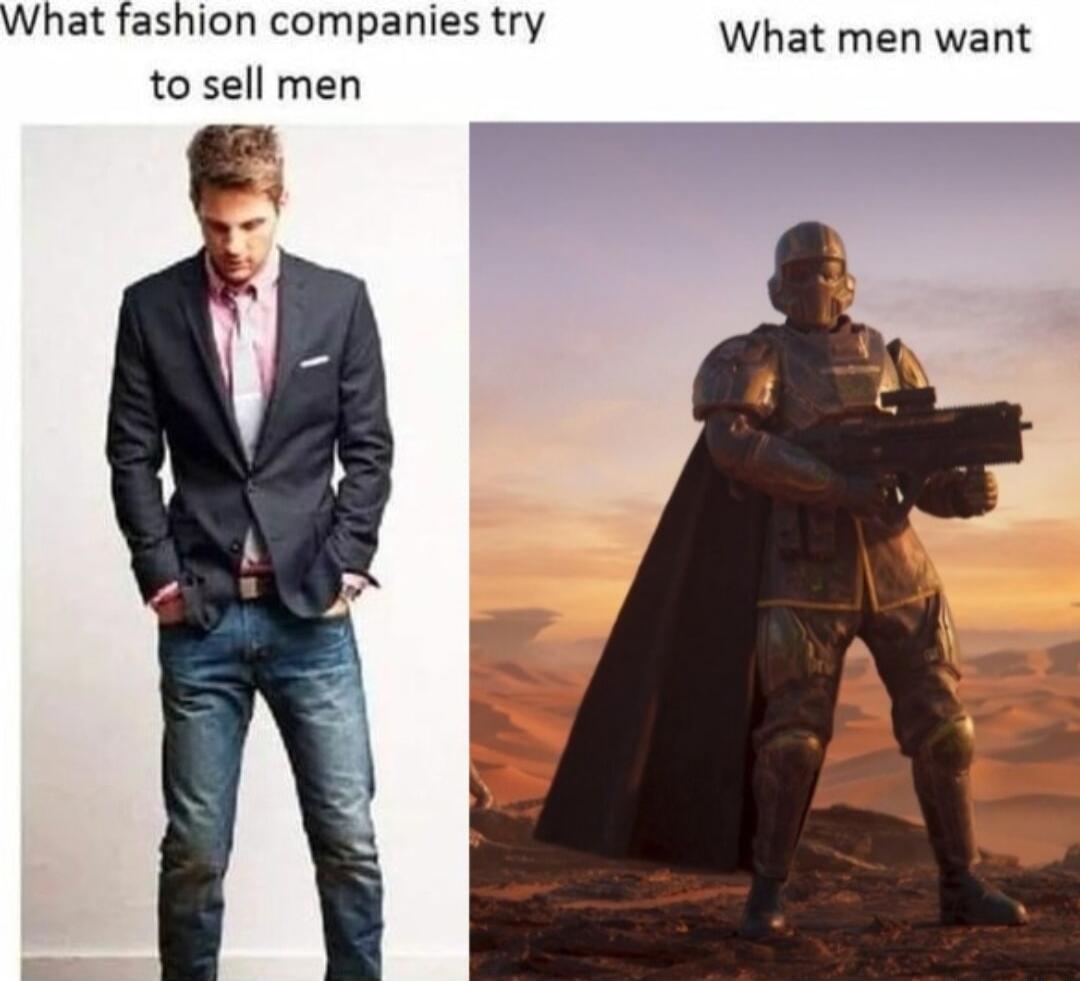 What fashion companies try to sell men What men want