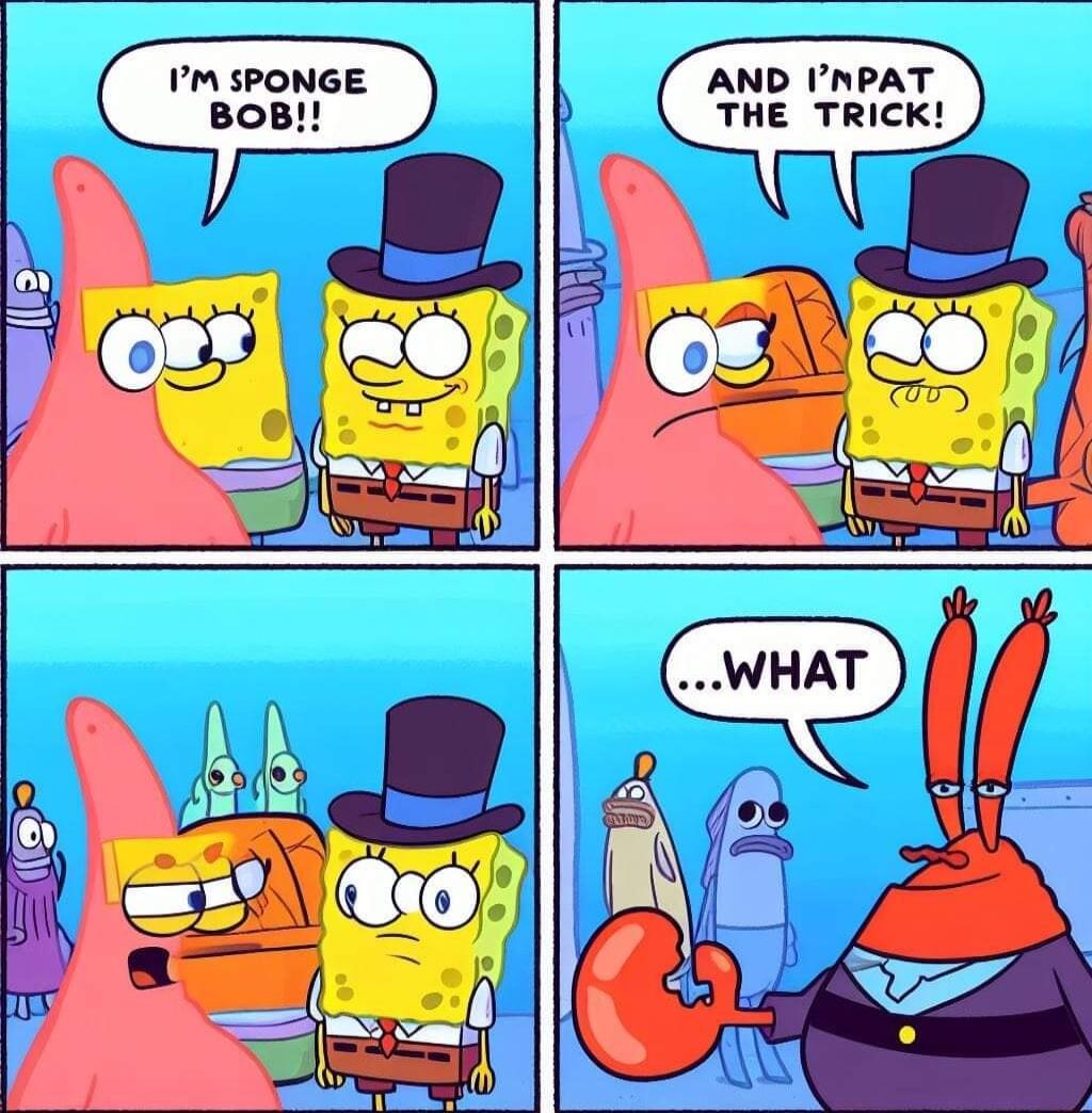 M SPONGE AND NPAT BOB THE TRICK