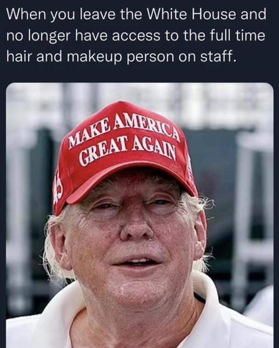 When you leave the White House and no longer have access to the full time hair and makeup person on staff