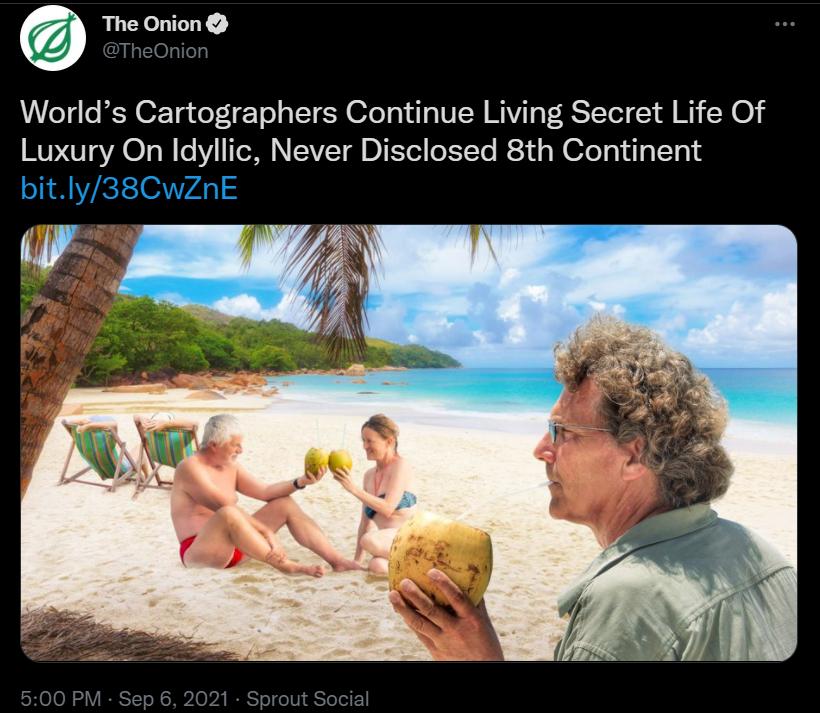 The Onion TheOnion VeTg e A OFTq oT1 To YT SR e o 1 g N IH MVIT o F RSTTol Y 1 N Luxury On Idyllic Never Disclosed 8th Continent bitly38CwZnE w