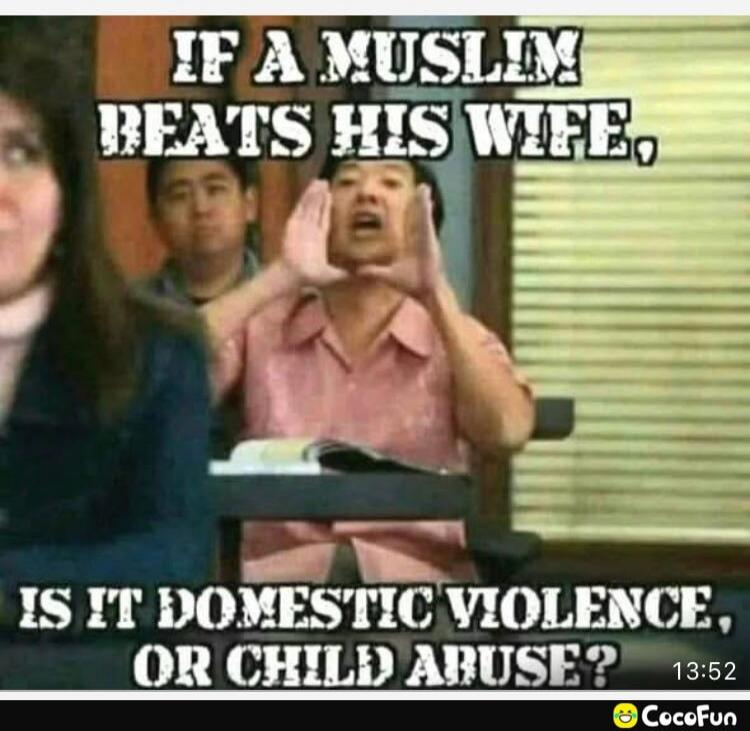 IF A MUSLIM BEATS HIS WIFE, IS IT DOMESTIC VIOLENCE, OR CHILD ABUSE?