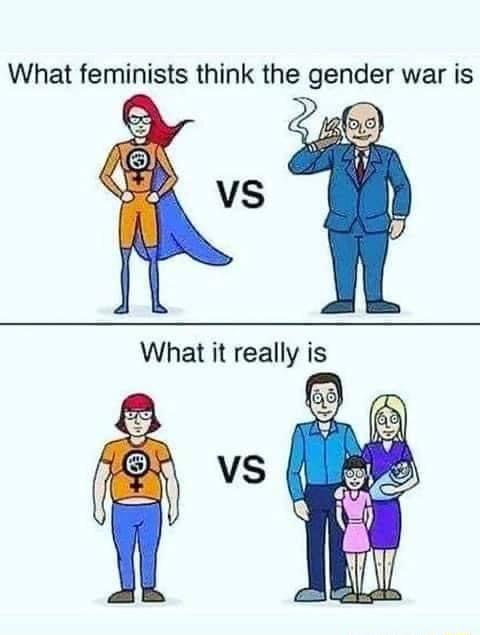 What feminists think the gender war is