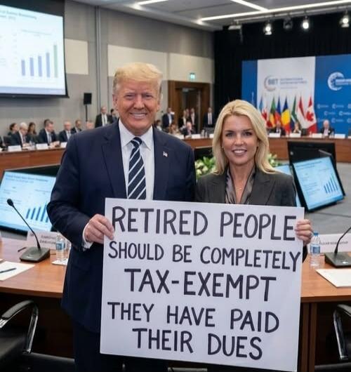 RETIRED PEOPLE SHOULD BE COMPLETELY TAX-EXEMPT THEY HAVE PAID THEIR DUES
