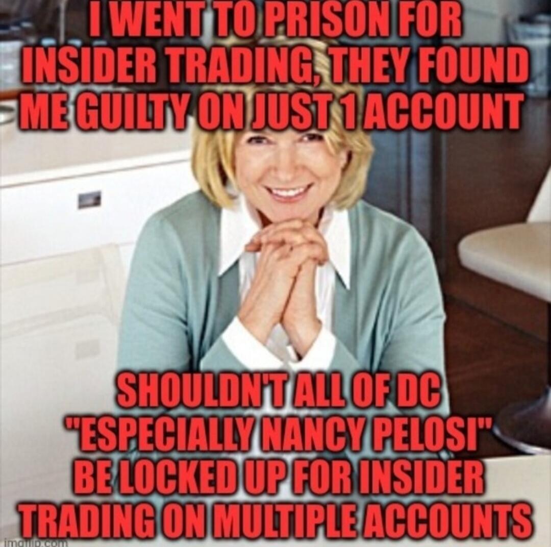 I WENT TO PRISON FOR INSIDER TRADING, THEY FOUND ME GUILTY ON JUST 1 ACCOUNT
SHOULDN'T ALL OF DC 