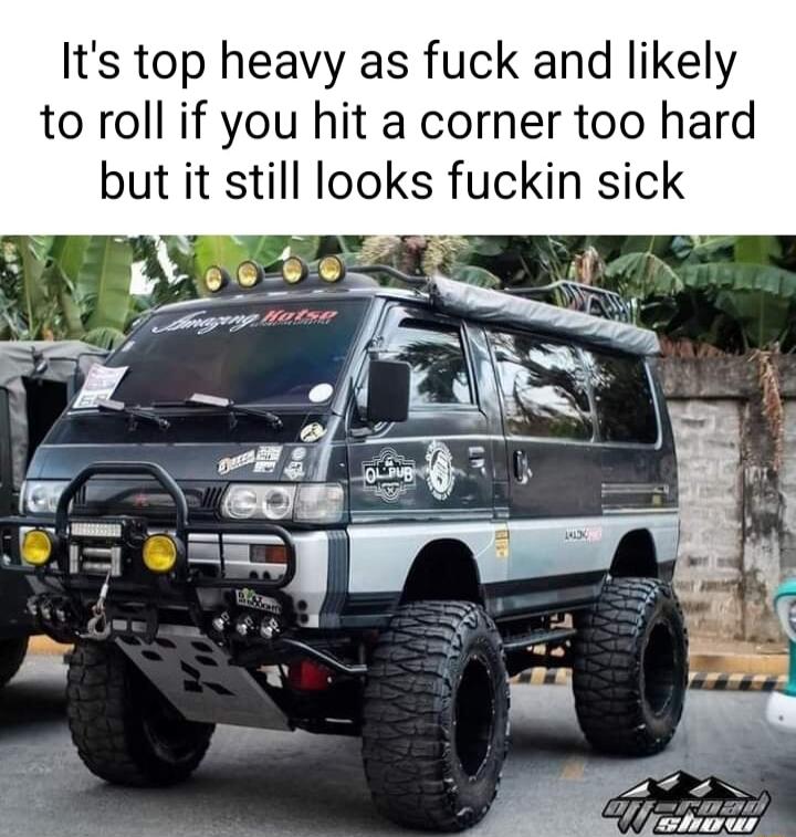 Its top heavy as fuck and likely to roll if you hit a corner too hard but it still looks fuckin sick