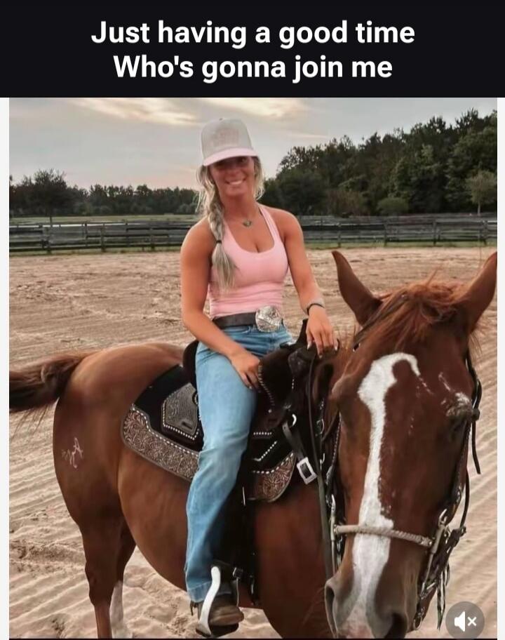 Just having a good time Who's gonna join me