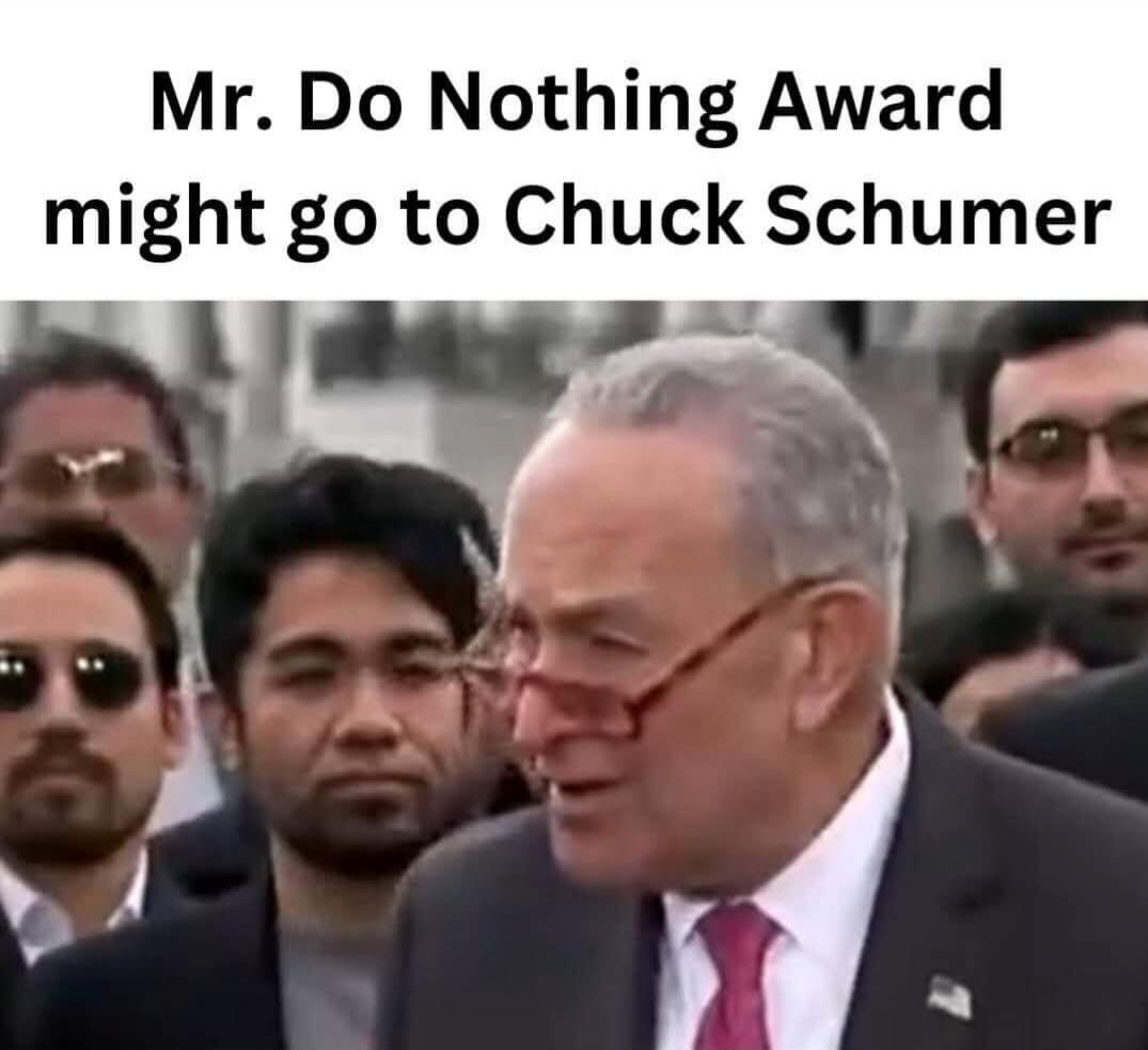 Mr. Do Nothing Award might go to Chuck Schumer