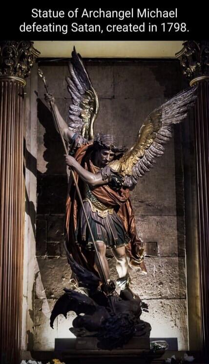 Statue of Archangel Michael defeating Satan, created in 1798.
