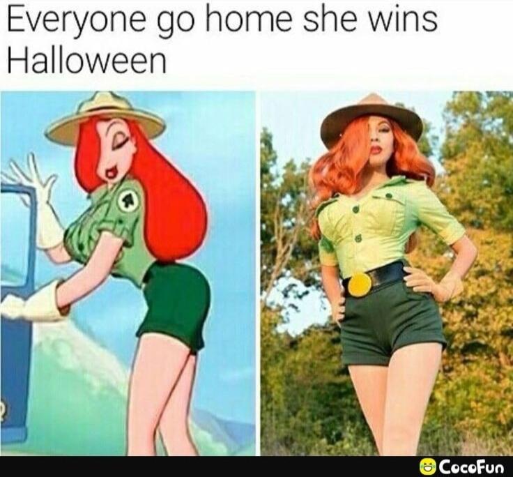Everyone go home she wins Halloween