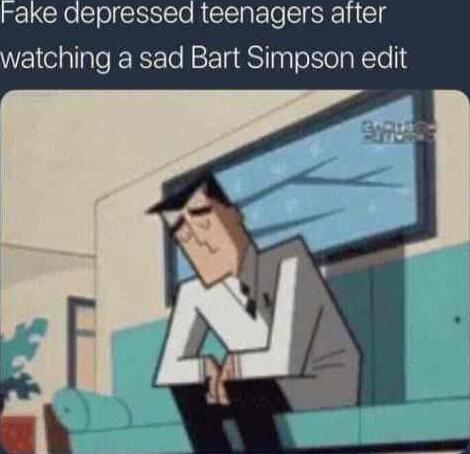 el CRo clolciilclo ReTTptelo SIS RE 18 watching a sad Bart Simpson edit