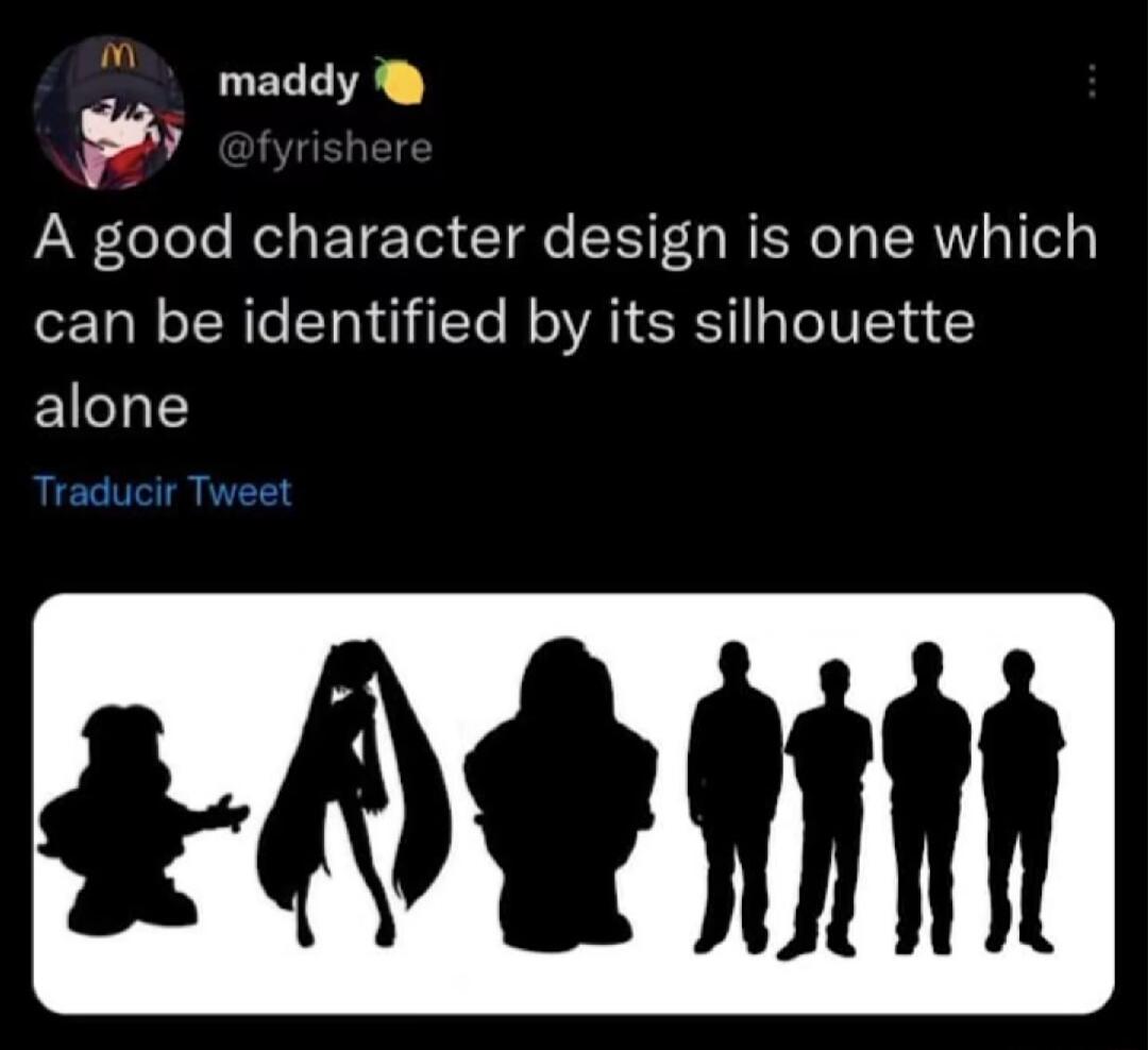 maddy Y A good character design is one which can be identified by its silhouette alone 42 4