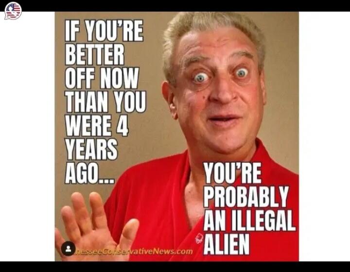 IF YOU'RE BETTER OFF NOW THAN YOU WERE 4 YEARS AGO... YOU'RE PROBABLY AN ILLEGAL ALIEN