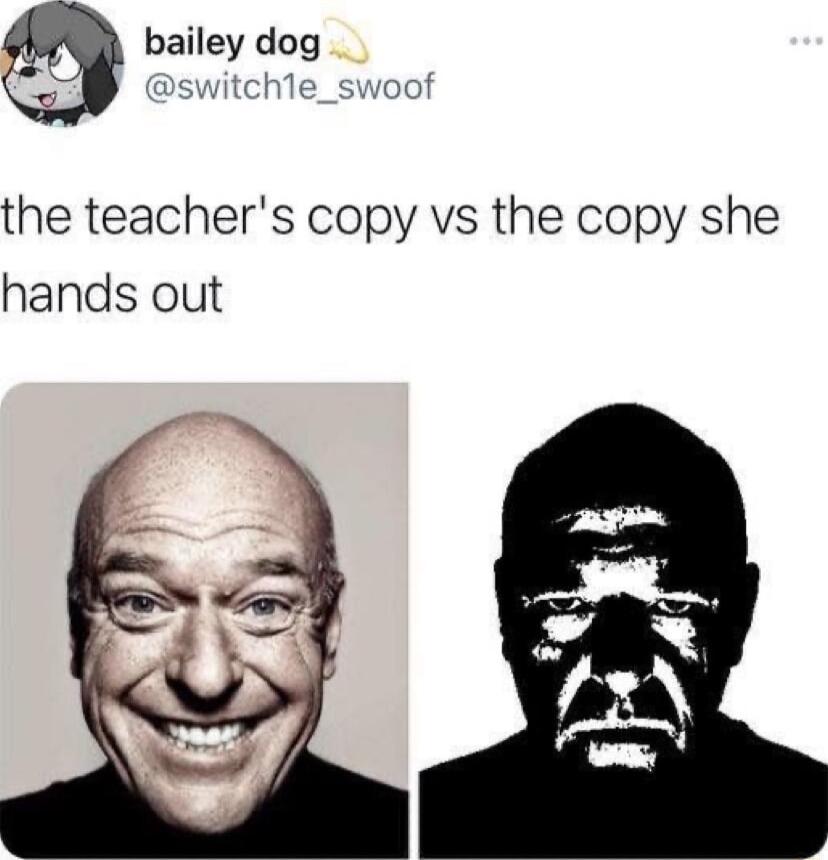 bailey dog dswitchle_swoof the teachers copy vs the copy she hands out
