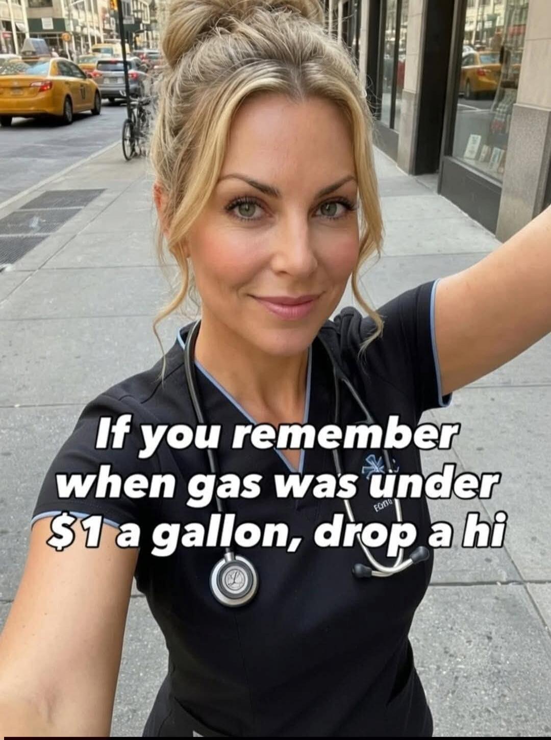 If you remember when gas was under $1 a gallon, drop a hi