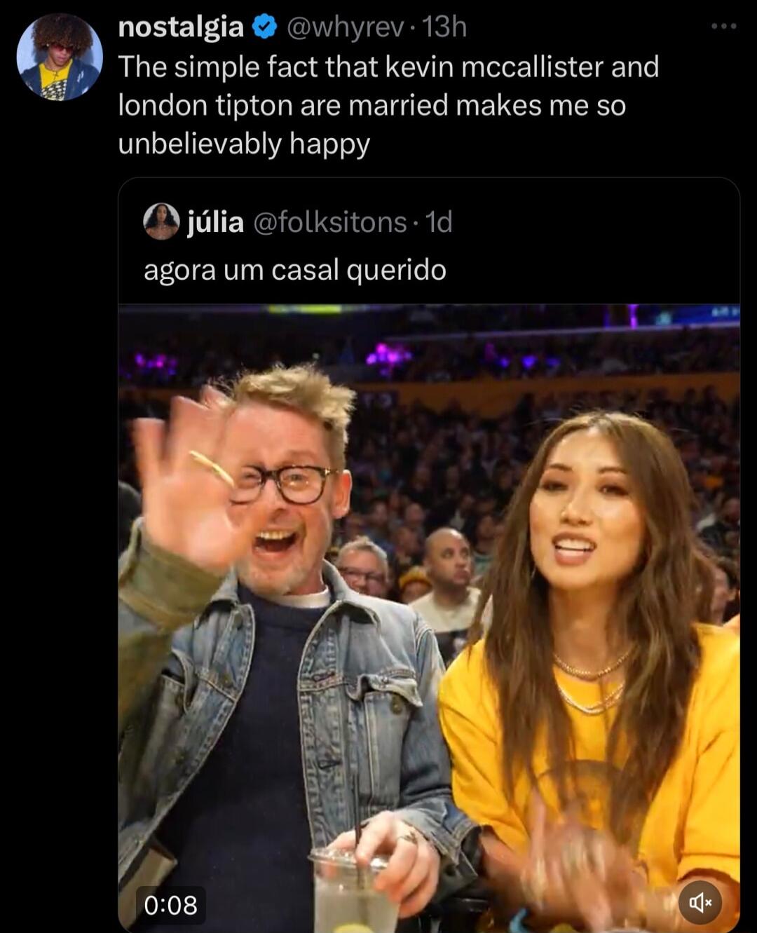 nostalgia whyrev 13h Jy The simple fact that kevin mccallister and london tipton are married makes me so unbelievably happy julia folksitons 1d agora um casal querido