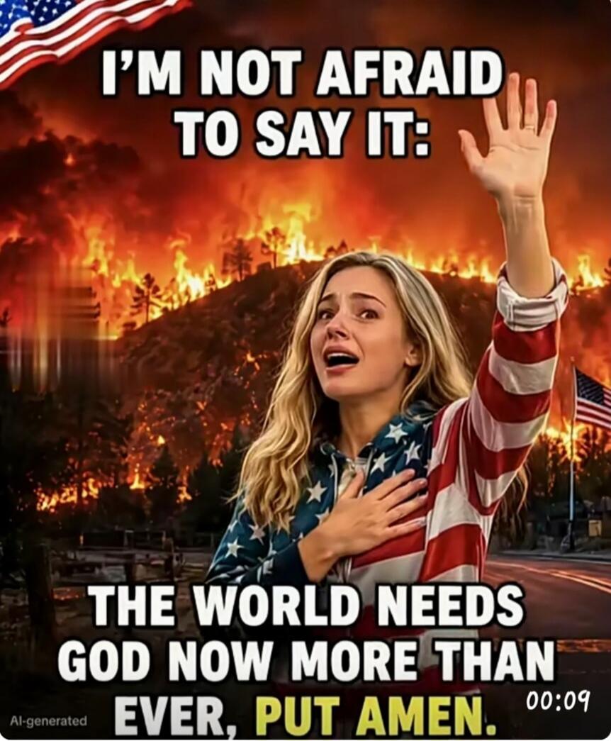 I'M NOT AFRAID TO SAY IT: THE WORLD NEEDS GOD NOW MORE THAN EVER, PUT AMEN.