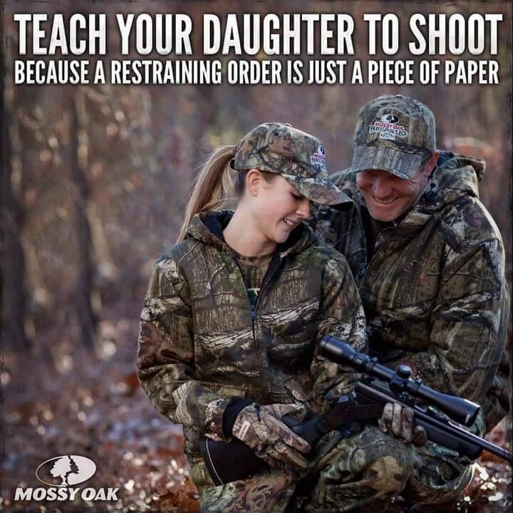 TEACH YOUR DAUGHTER TO SHOOT GLINZ UL UL lngT APIECE OF PAPER s g