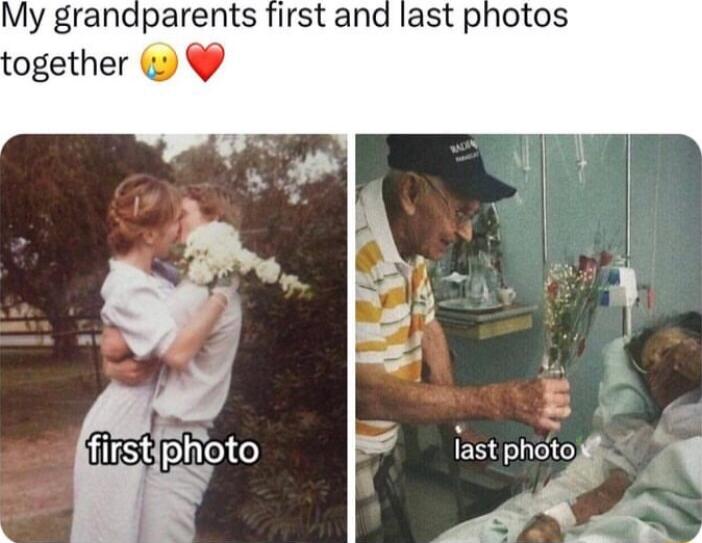 My grandparents fi ogether first 4p3oo last photo