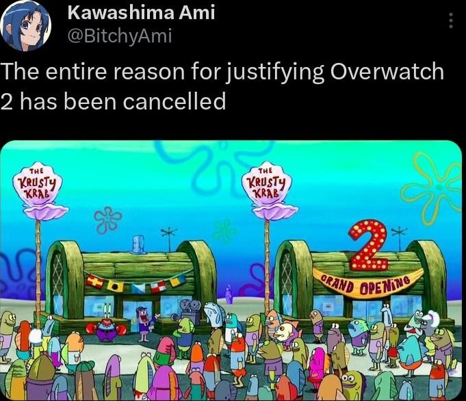 LEVEETLEY T BitchyAmi The entire reason for justifying Overwatch 2 has been cancelled