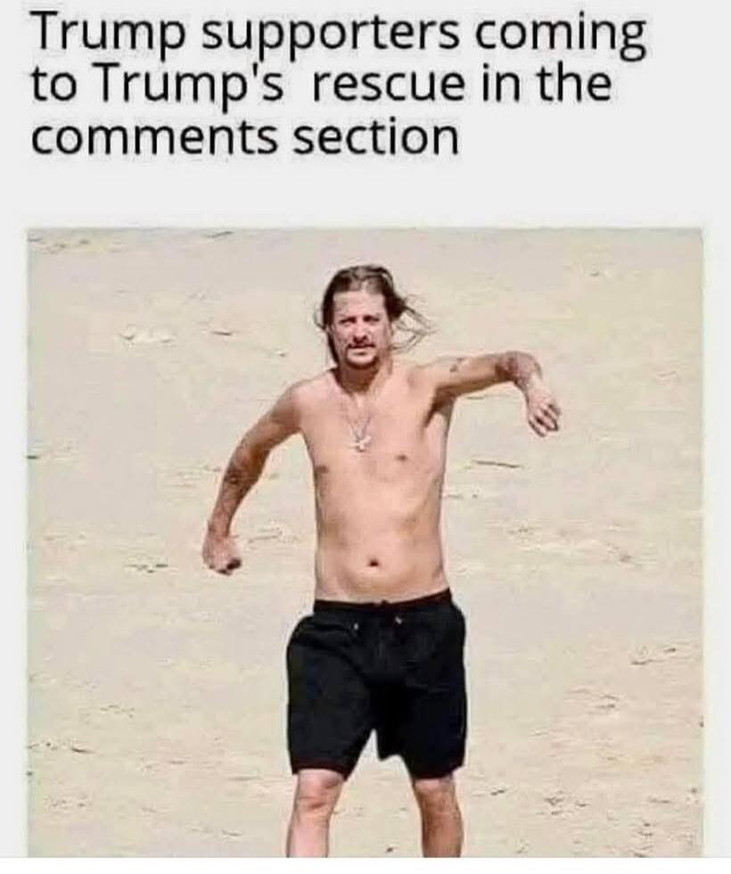 Trump supporters coming to Trump's rescue in the comments section