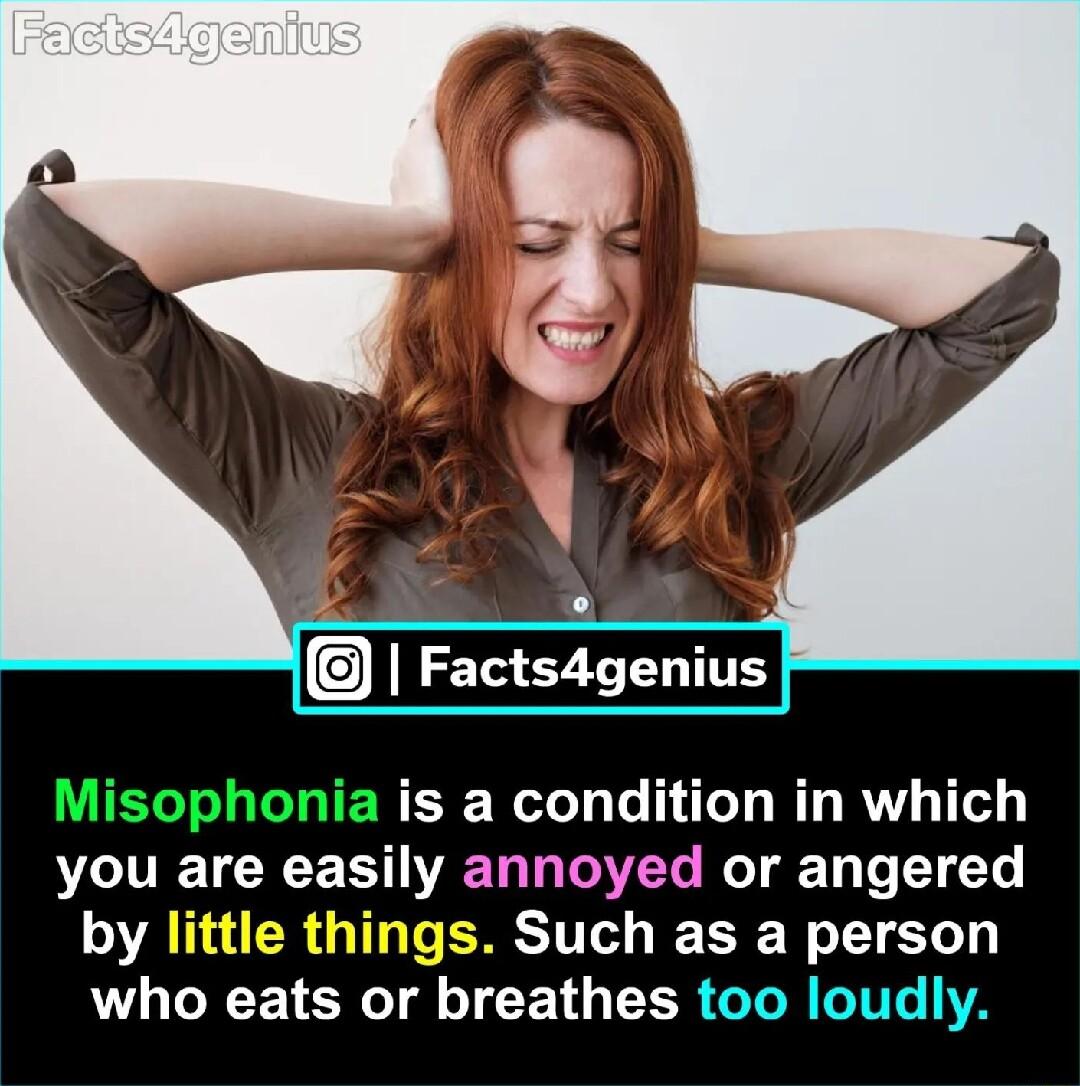 Facts4genius is a condition in which you E1 easnly annoyed or angered OALHERGT Such as a person who eats or breathes LG RLTITYA