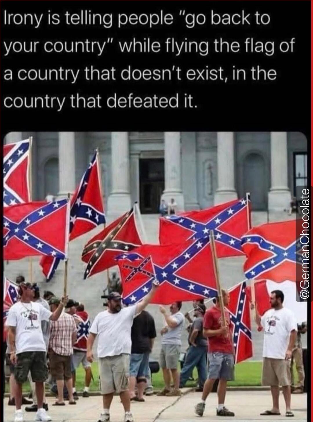 Irony is telling people 