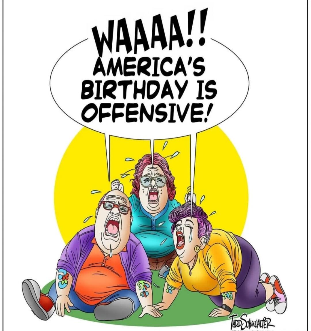 WAAAA!! AMERICA'S BIRTHDAY IS OFFENSIVE!